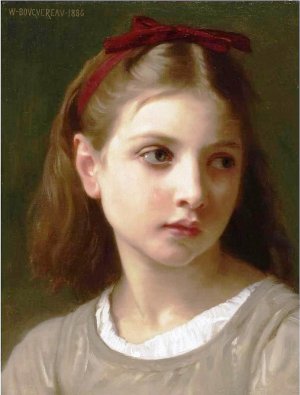Main Product Photo of Une Petite Fille also known as A Little Girl Painting by William-Adolphe Bouguereau