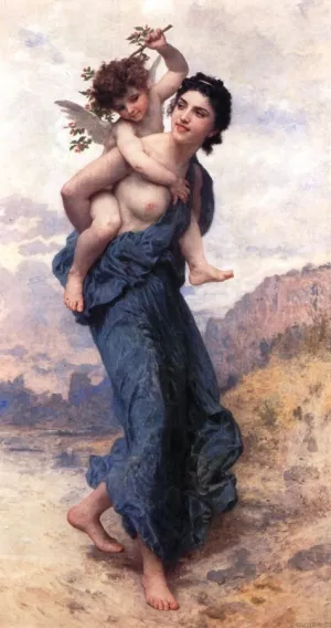 Venus and Cupid by William-Adolphe Bouguereau - Hand-Painted Oil Painting Reproduction