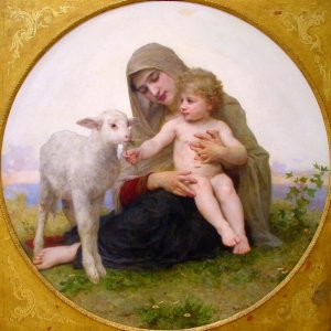 Main Product Photo of Virgin and Lamb Painting by William-Adolphe Bouguereau
