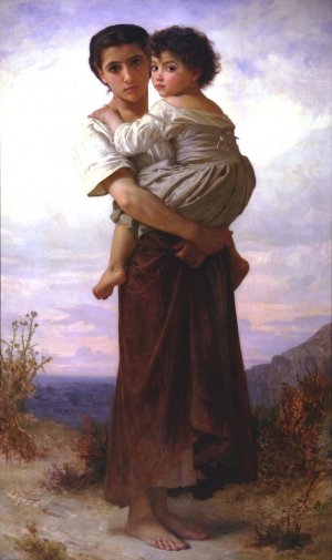 Main Product Photo of Young Gypsies Painting by William-Adolphe Bouguereau