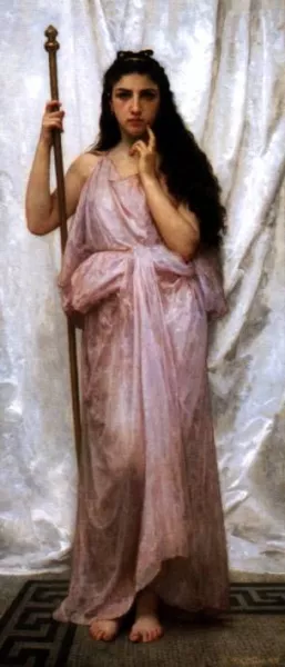 Young Priestess by William-Adolphe Bouguereau Artwork