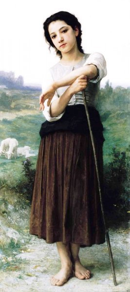 Young Shepherdess Standing by Artwork